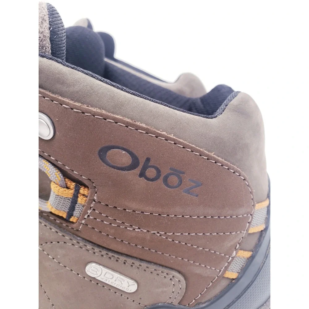 Oboz Bridger Mid B-DRY Hiking Boots Brown Waterproof Leather Mens Size 11.5